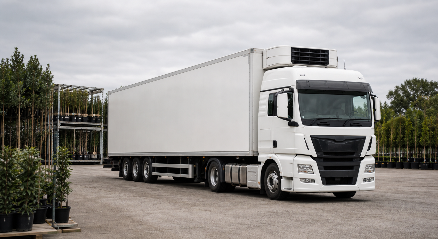 Refrigerated truck prepared for plant transport routes